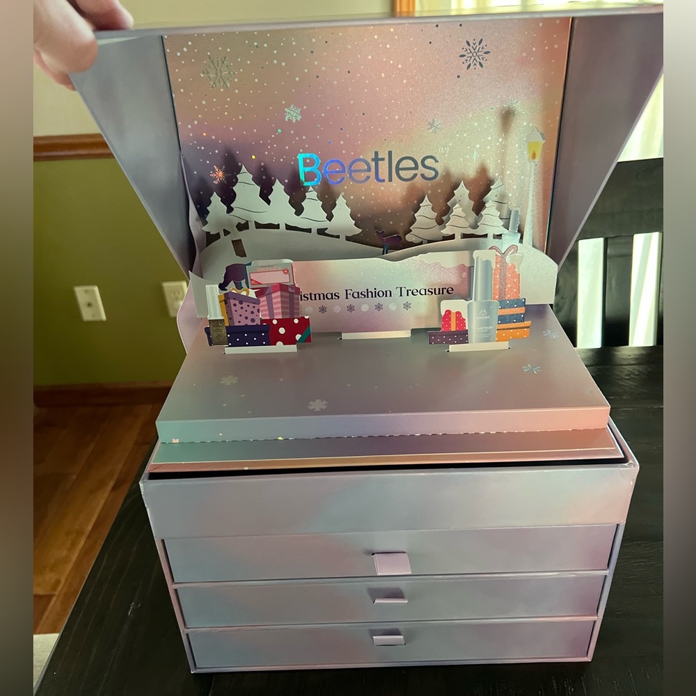 Beetles Gel Polish Advent Calendar Empty- Box of Drawers Only